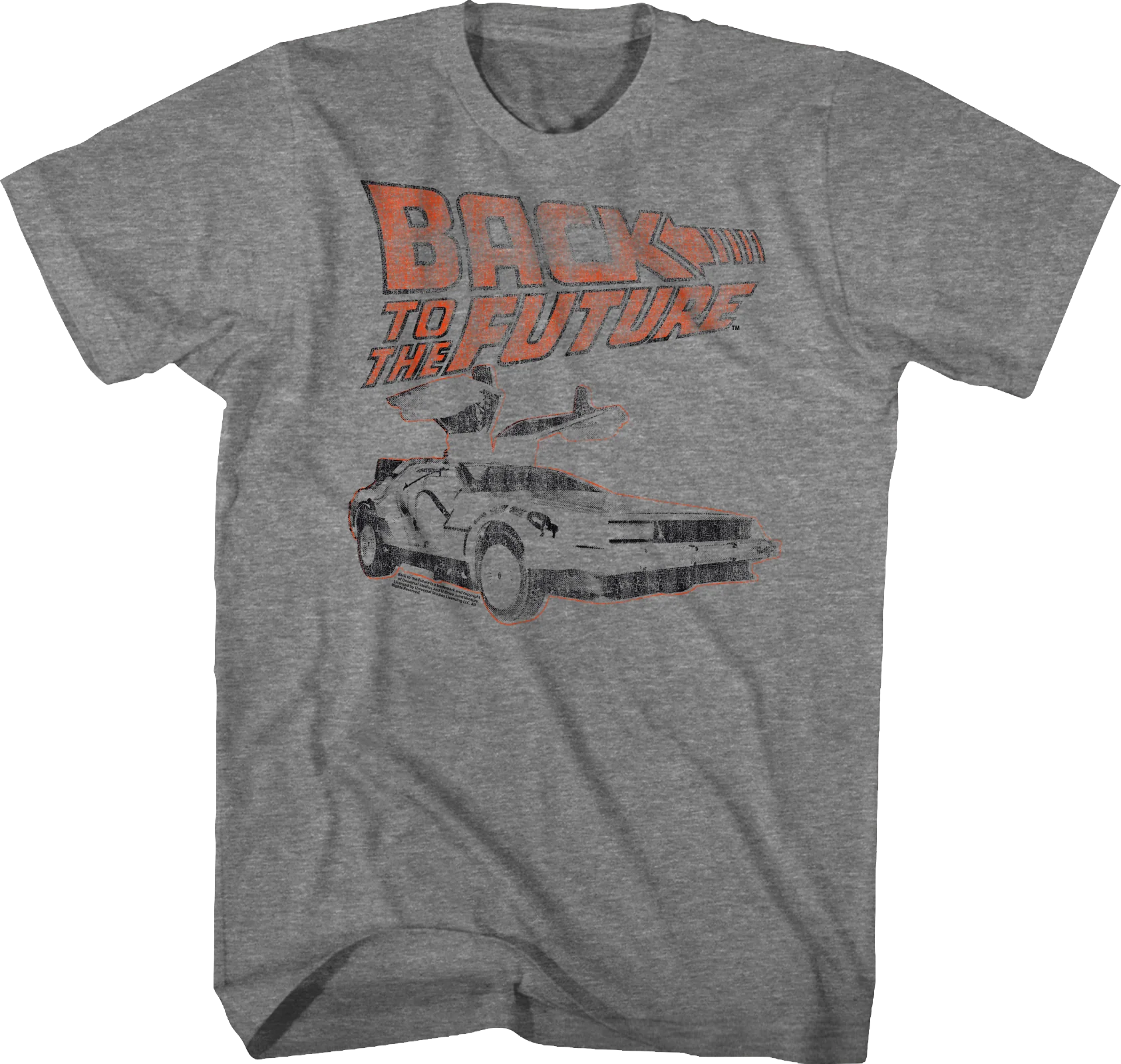 Distressed Logo And DeLorean Back To The Future T-Shirt
