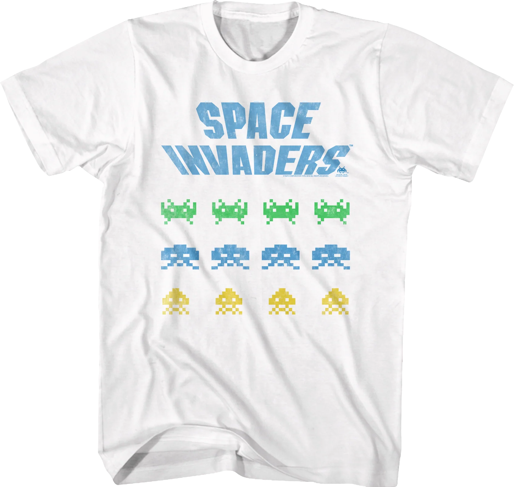 Distressed Space Invaders T-Shirt