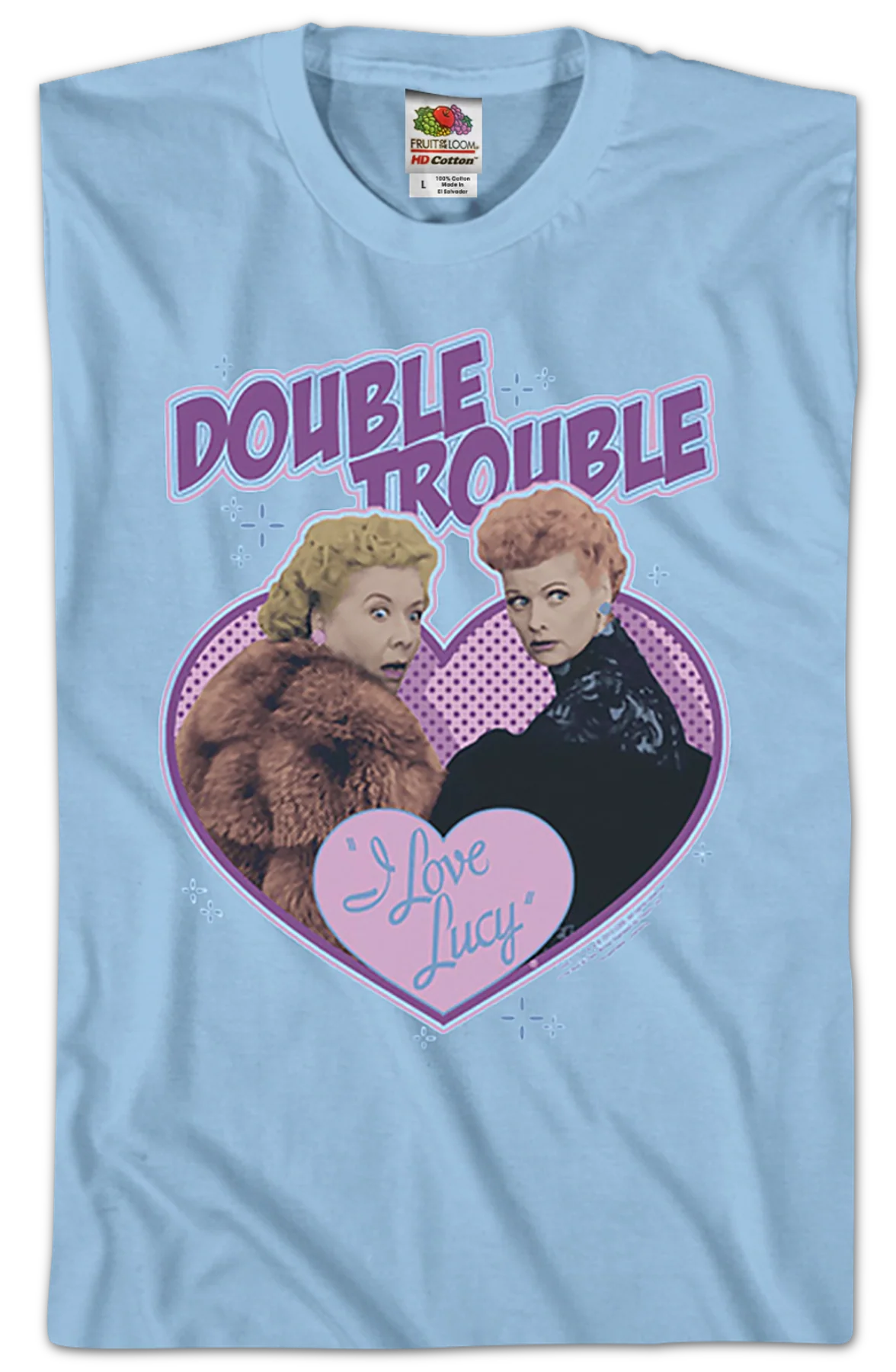 Double Trouble I Love Lucy T-Shirt - Image 2