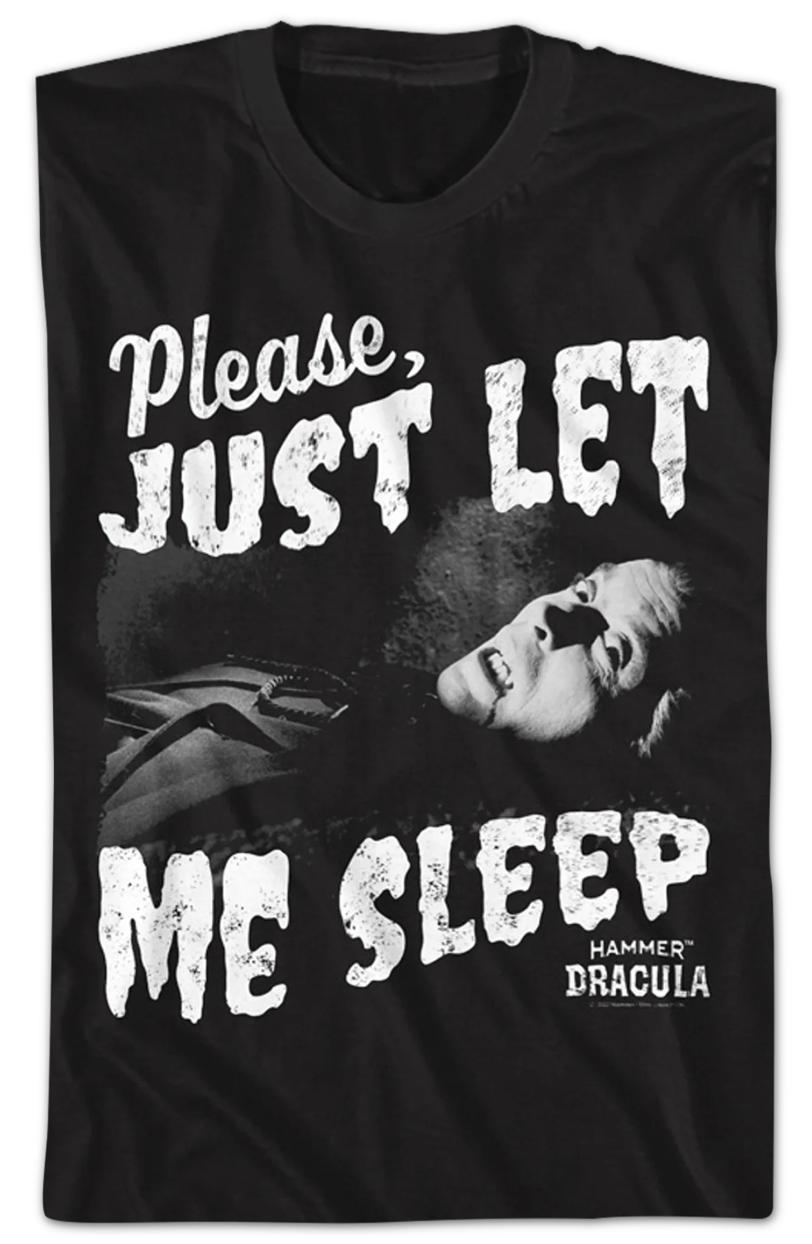 Dracula Please Just Let Me Sleep Hammer Films T-Shirt - Image 2