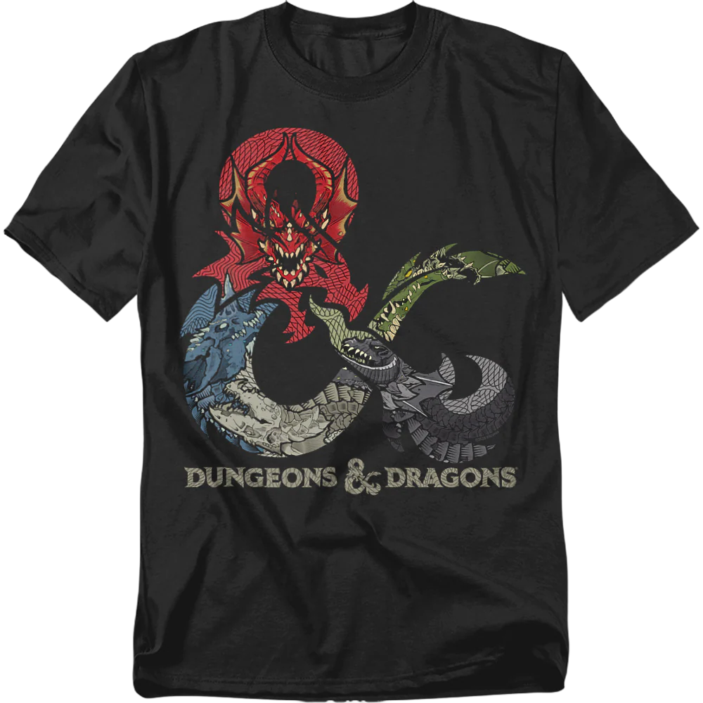 Dragons In Logo Dungeons & Dragons T-Shirt - Image 2