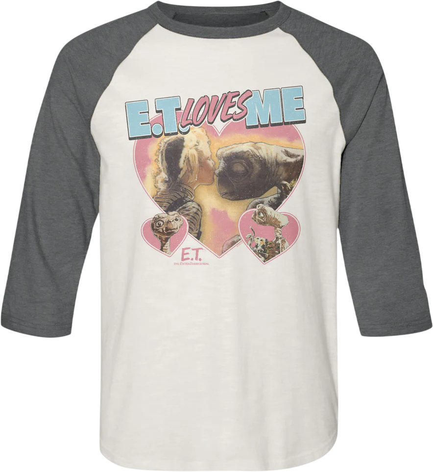E.T. Loves Me E.T. The Extra-Terrestrial Raglan Baseball Shirt