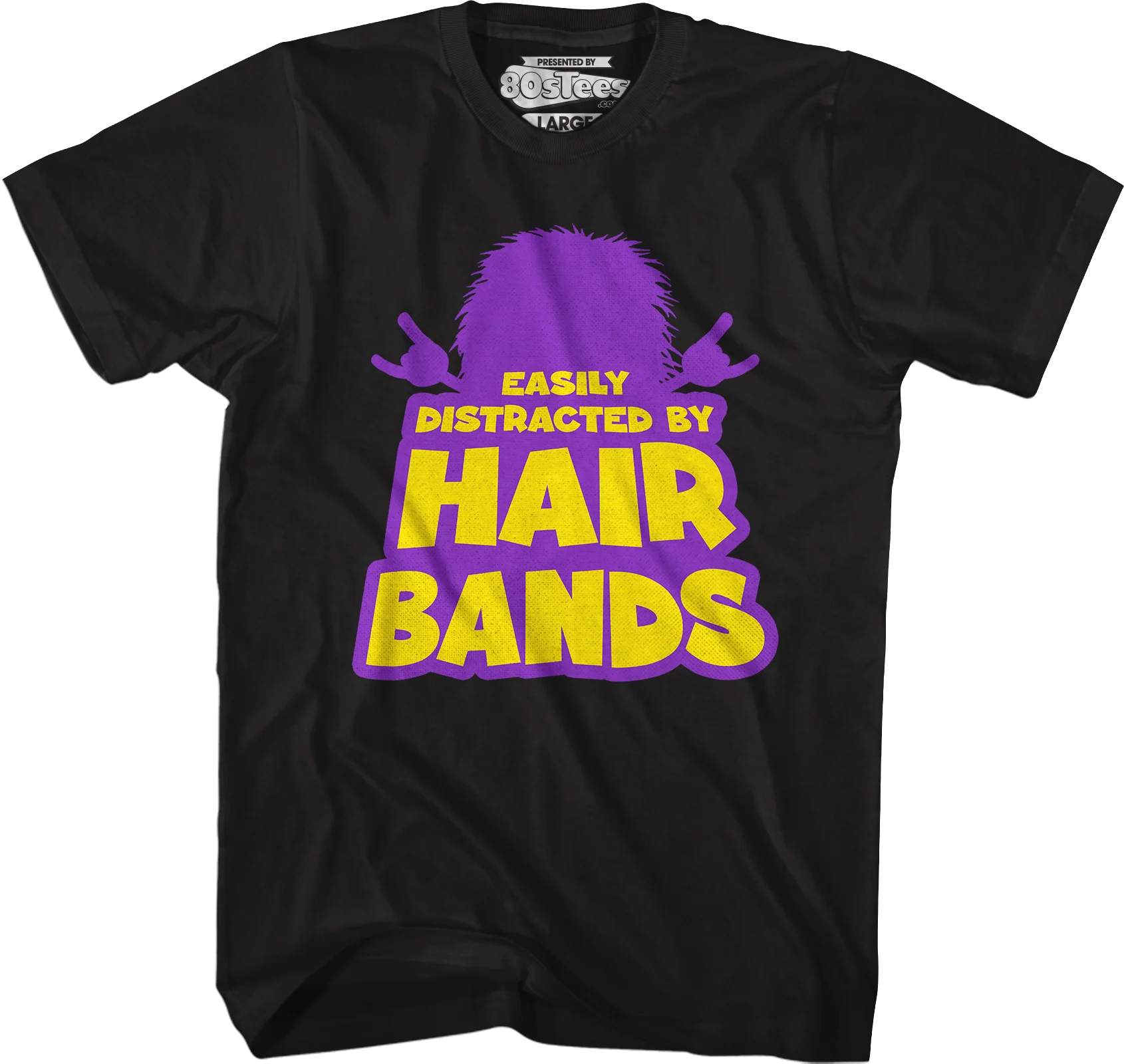 Easily Distracted By Hair Bands T-Shirt - Image 5