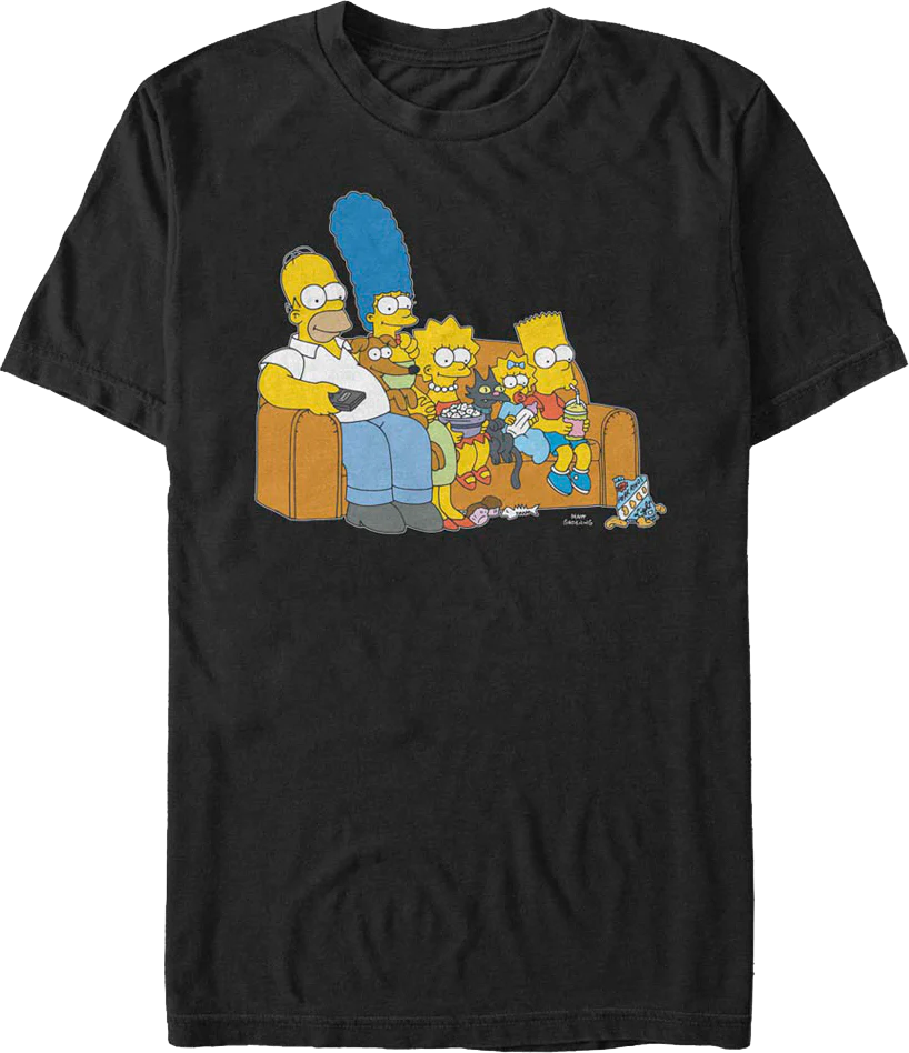 Family Couch The Simpsons T-Shirt