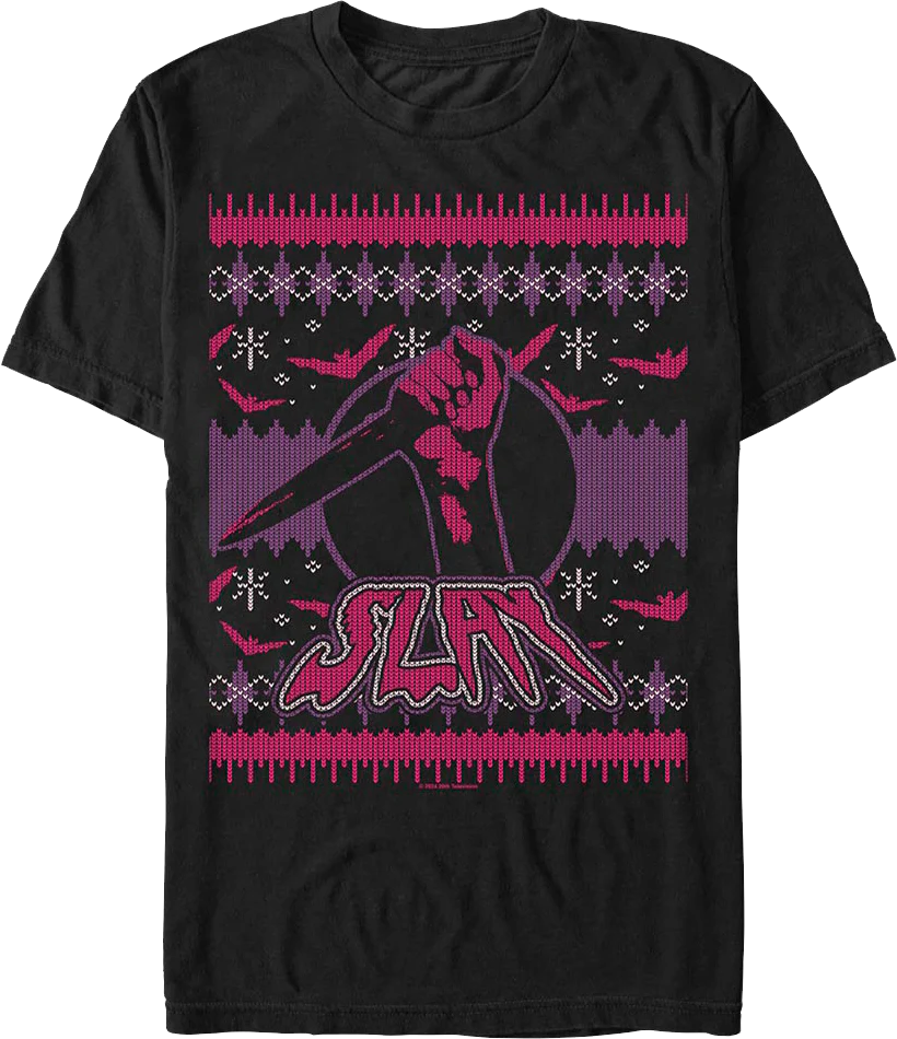 Faux Ugly Christmas Sweater Design Buffy The Vampire Slayer T-Shirt