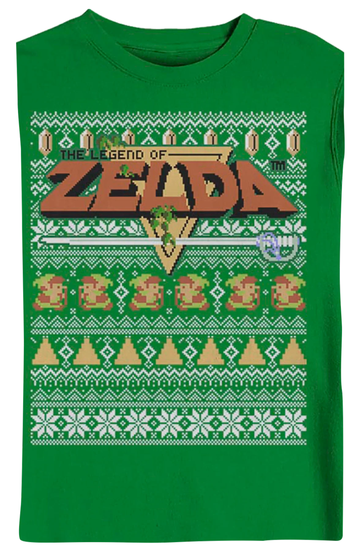Faux Ugly Knit Legend of Zelda Nintendo Christmas Sweatshirt - Image 2