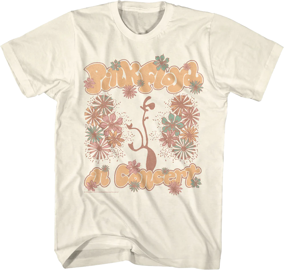 Floral Concert Pink Floyd T-Shirt