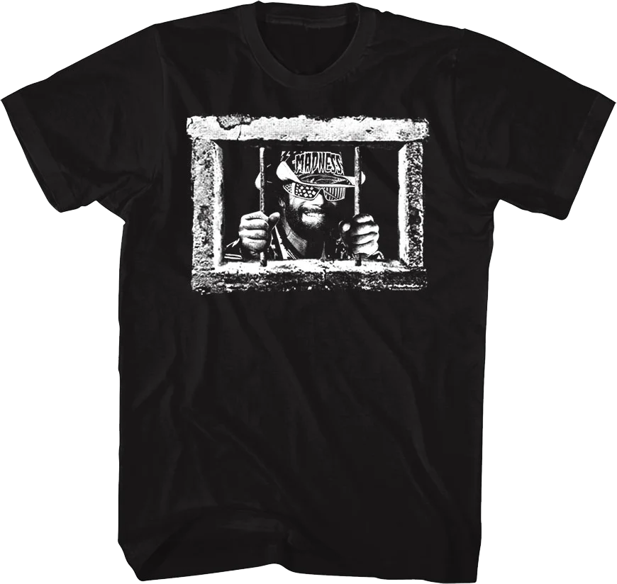 Front & Back Caged Madness Macho Man Randy Savage T-Shirt