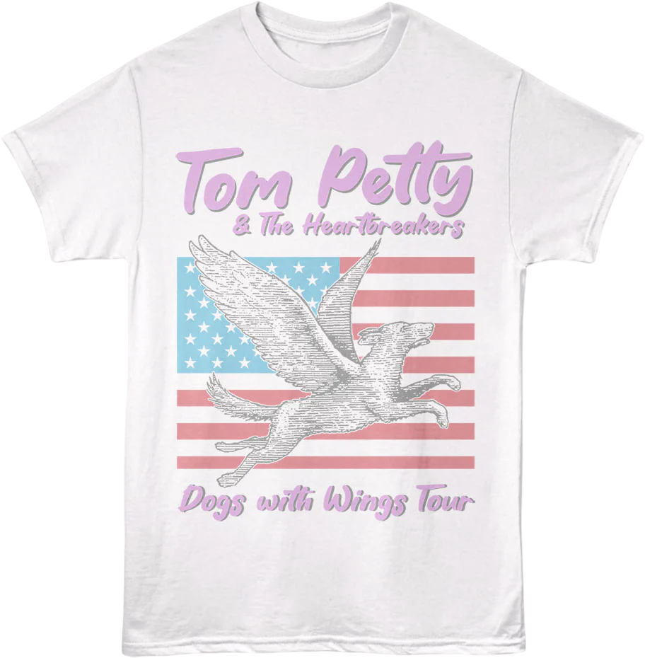Front & Back Dogs With Wings Tour Tom Petty T-Shirt