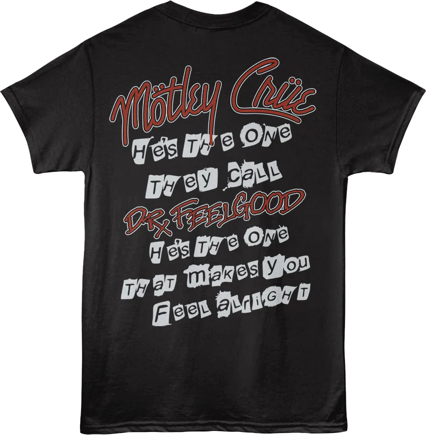Front & Back Dr. Feelgood Motley Crue T-Shirt - Image 3