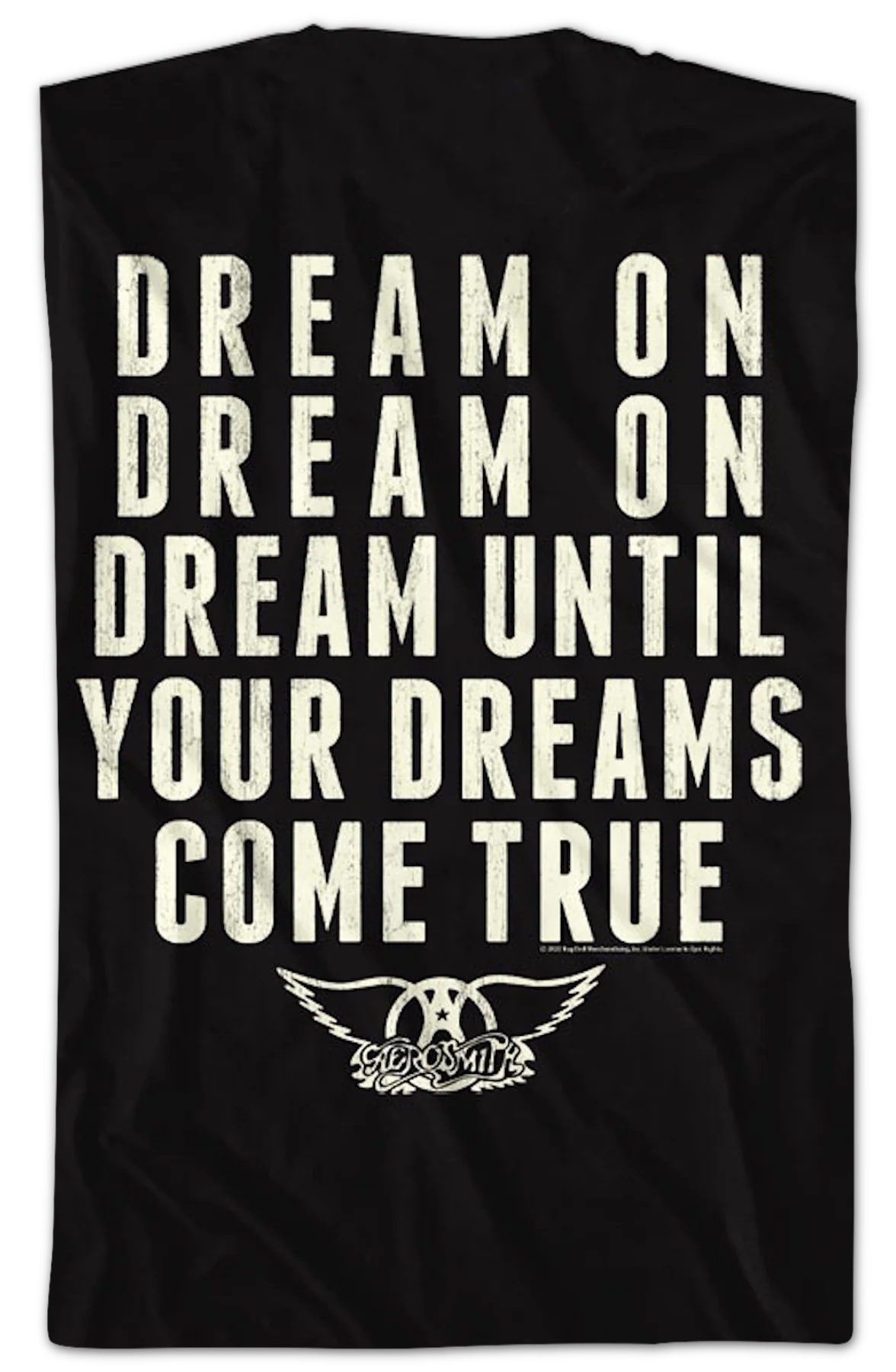 Front & Back Dream Until Your Dreams Come True Aerosmith T-Shirt - Image 2