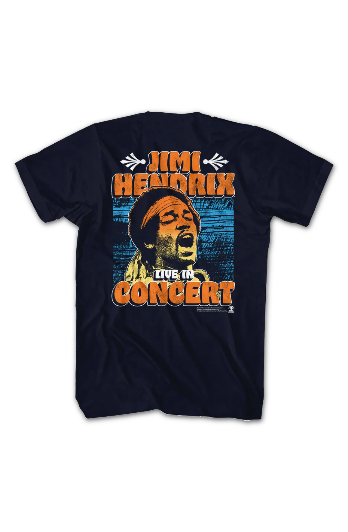 Front & Back Live In Concert Jimi Hendrix T-Shirt - Image 2