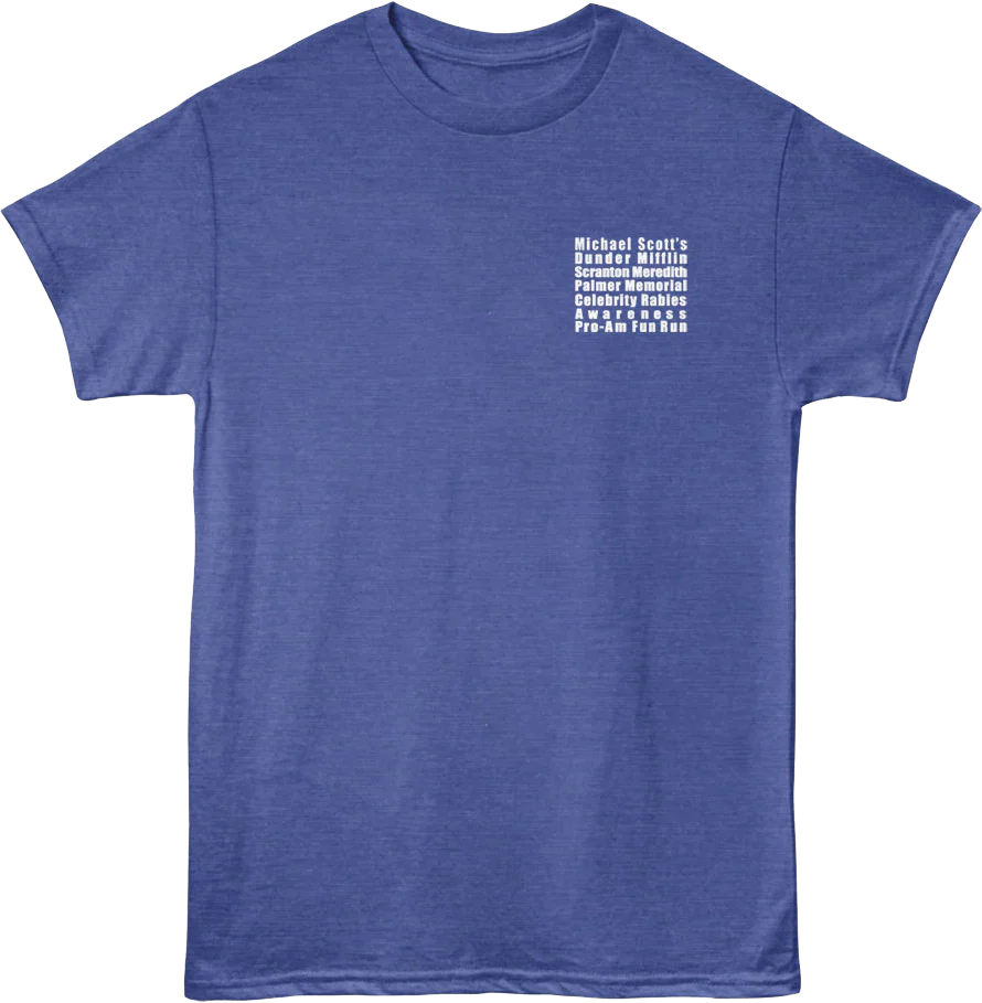 Front & Back Michael Scott's Fun Run The Office T-Shirt - Image 3