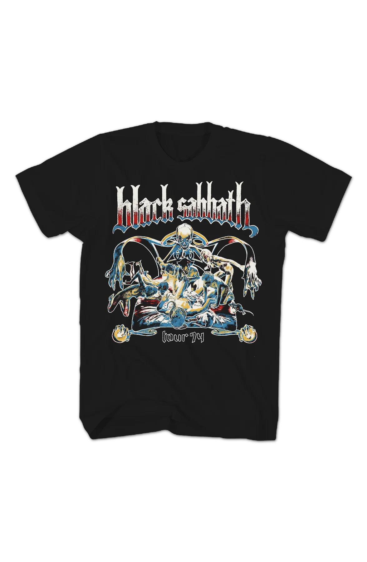 Front & Back US Tour '74 Black Sabbath T-Shirt - Image 2