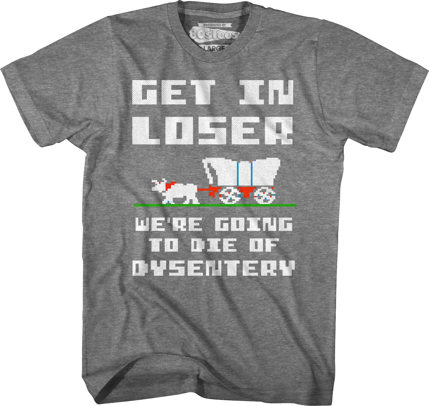Get In Loser We're Going To Die Of Dysentery T-Shirt - Image 5