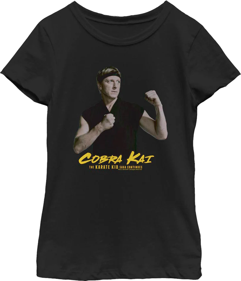 Girls Youth Johnny Lawrence Cobra Kai Shirt - Image 2