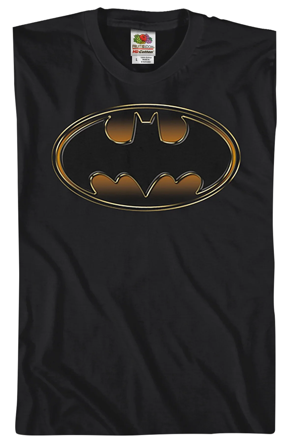 Gold and Black Logo Batman T-Shirt - Image 2