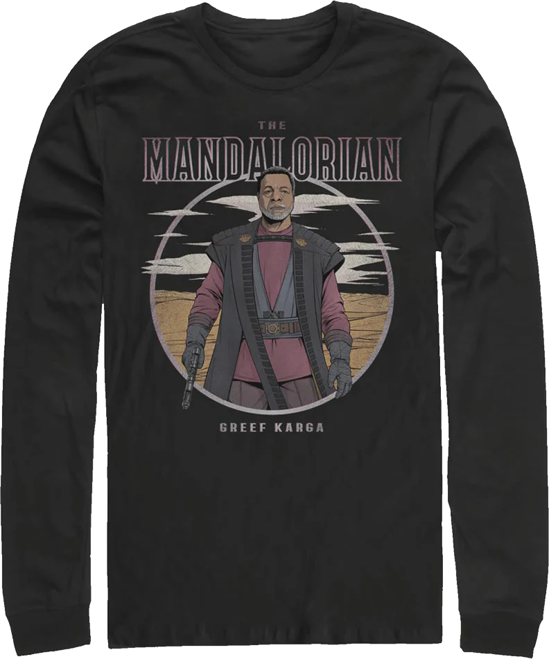 Greef Karga Illustration The Mandalorian Star Wars Long Sleeve Shirt