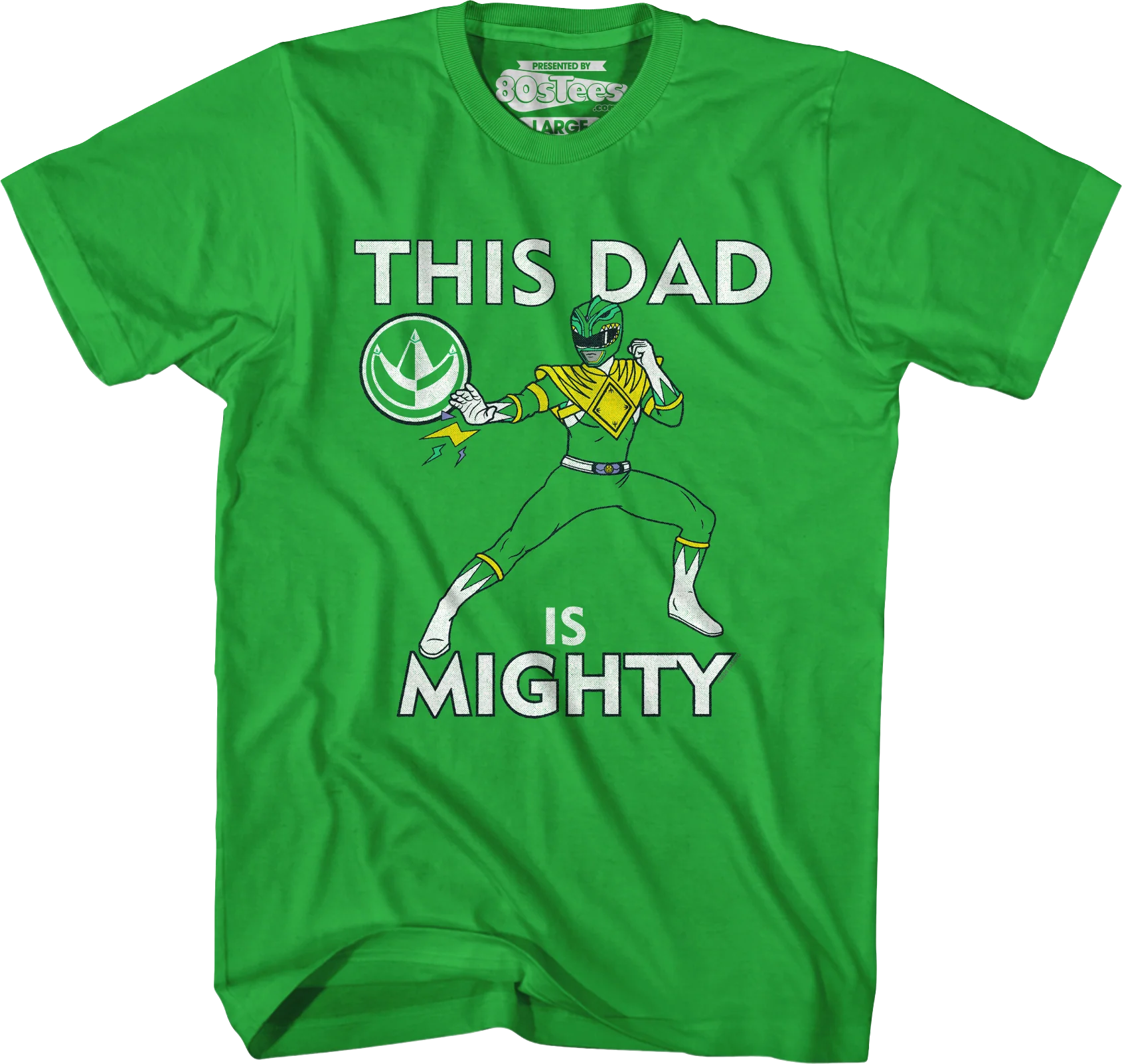 Green Ranger This Dad Mighty Morphin Power Rangers T-Shirt - Image 6