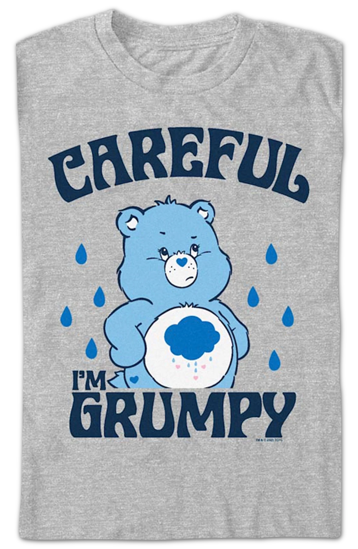 Grumpy Bear Careful Warning Care Bears T-Shirt - Image 2
