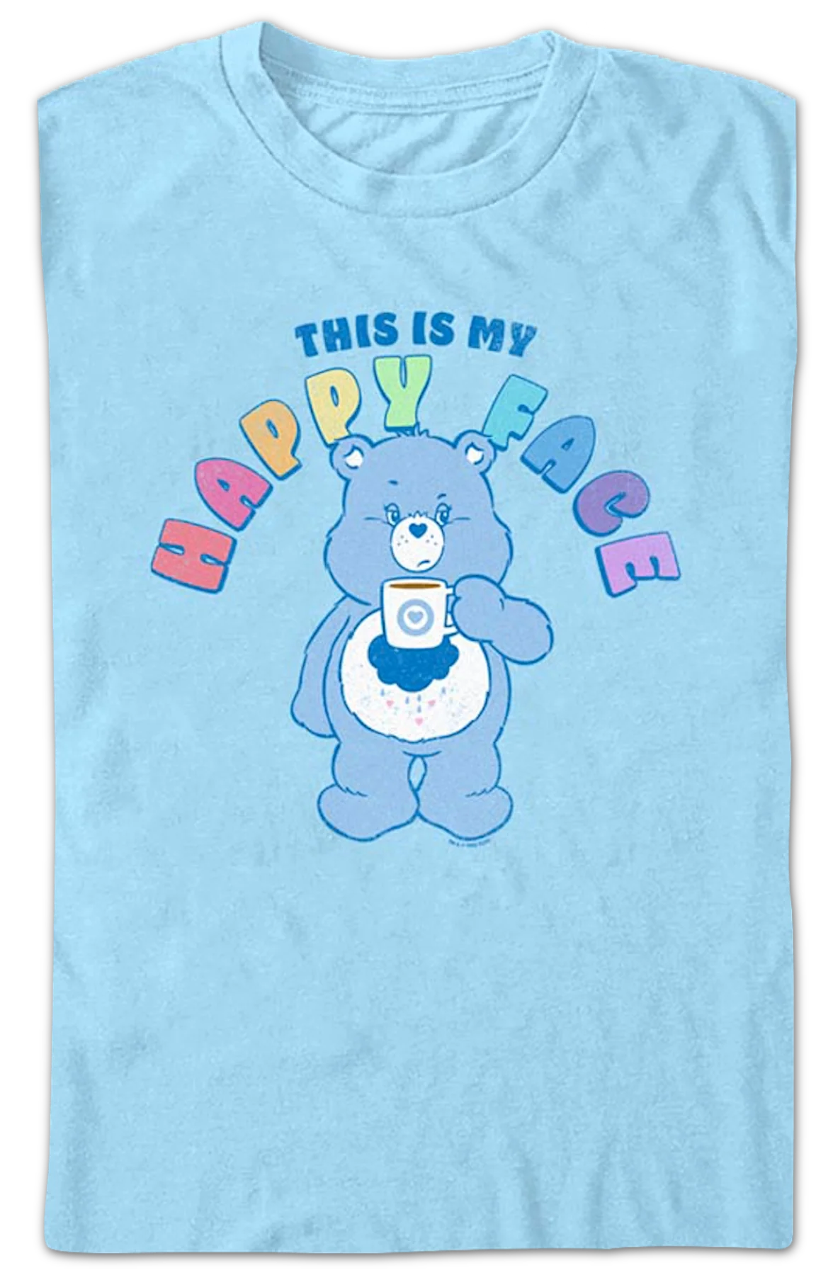 Grumpy Bear This Is My Happy Face Care Bears T-Shirt - Image 2