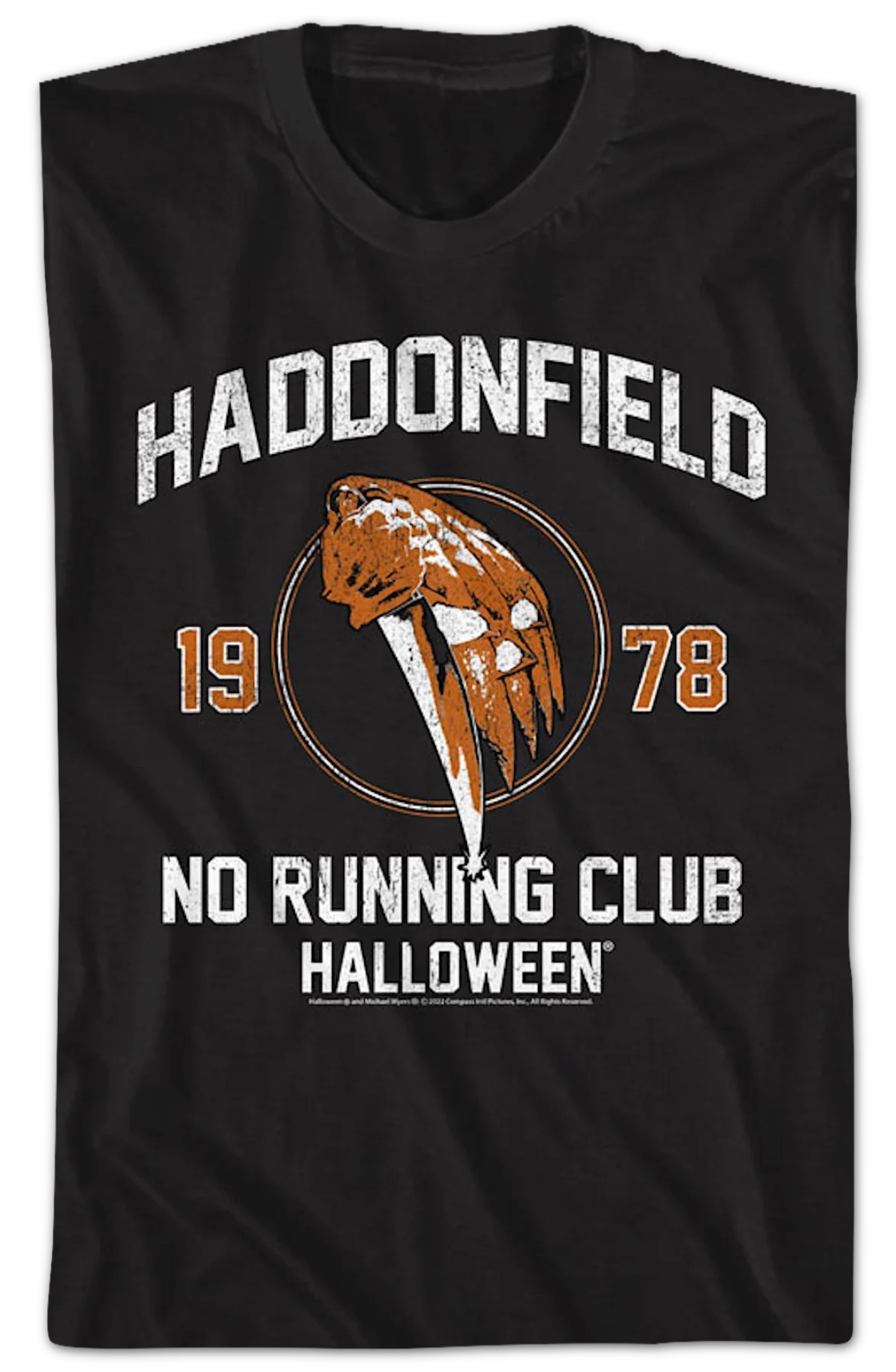 Haddonfield No Running Club Halloween T-Shirt - Image 2