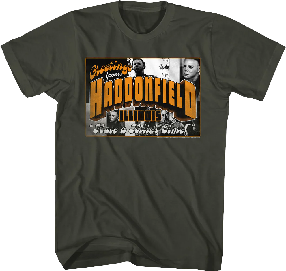 Haddonfield Postcard Halloween T-Shirt