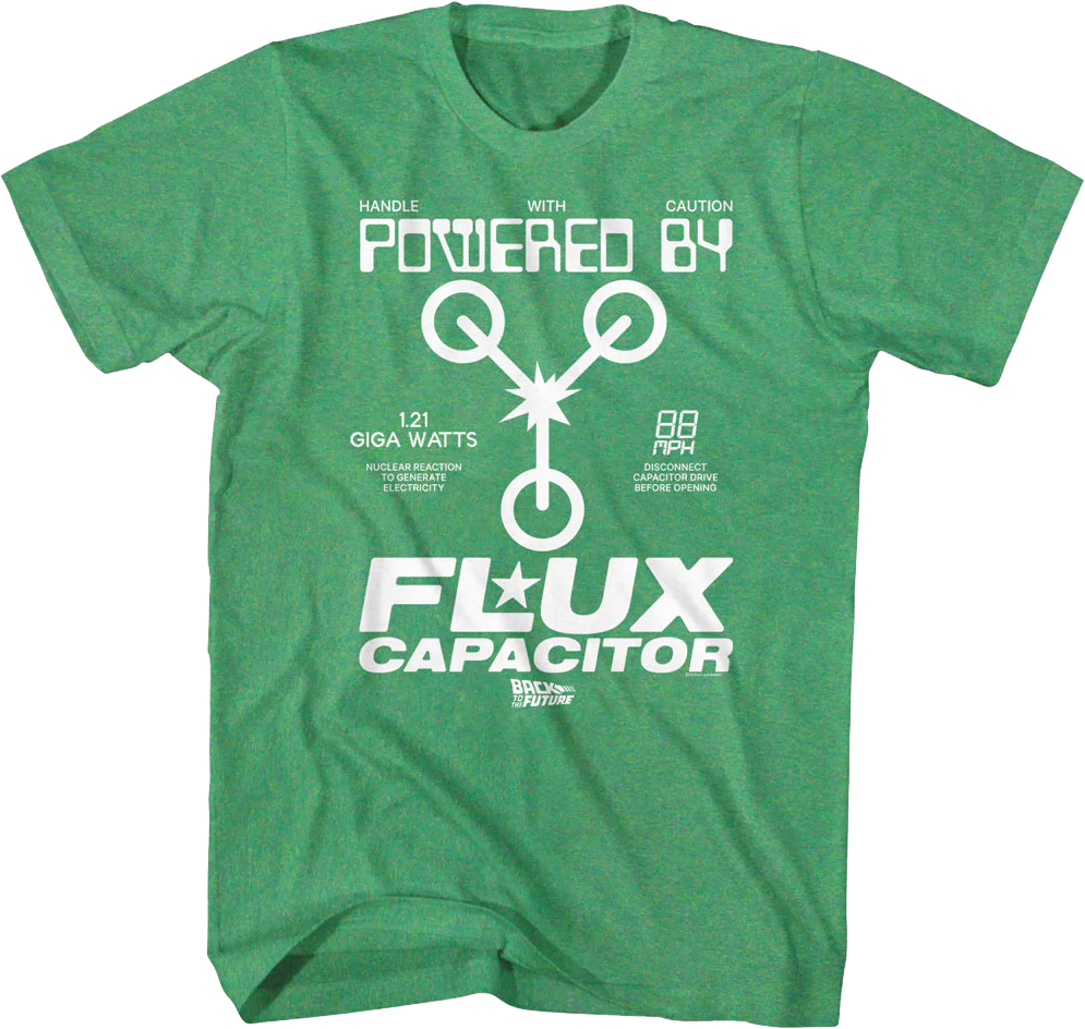 Handle With Caution Flux Capacitor Back To The Future T-Shirt