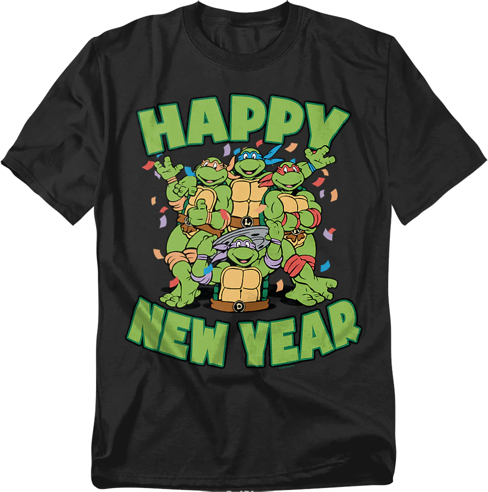Happy New Year Teenage Mutant Ninja Turtles T-Shirt