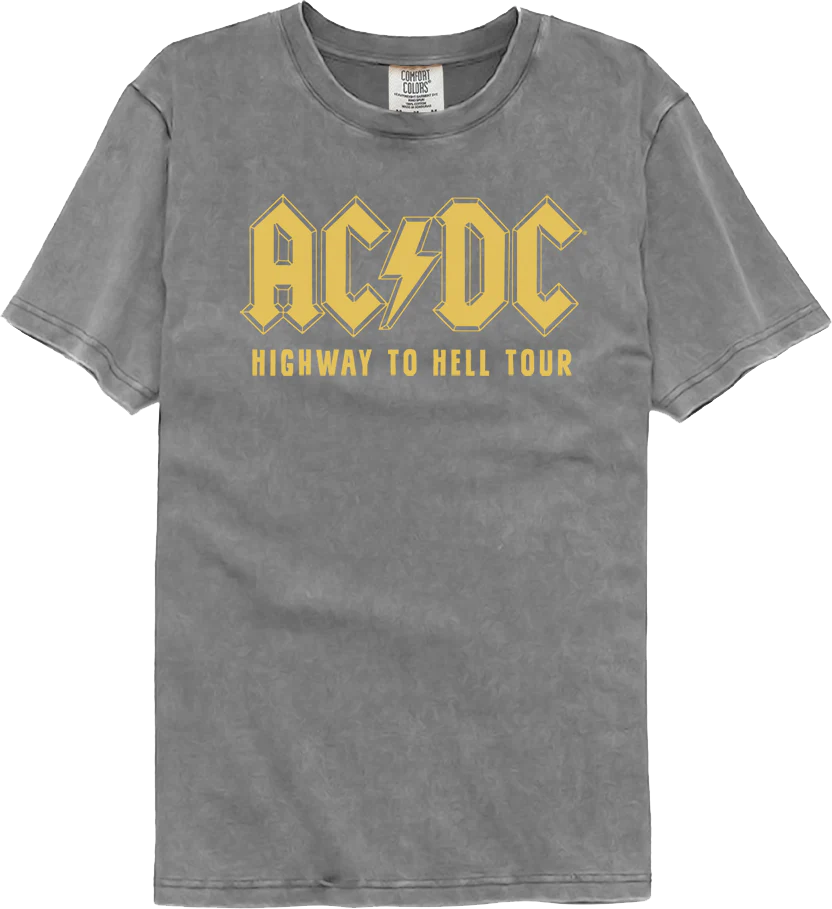 Highway To Hell Tour ACDC Comfort Colors Brand T-Shirt