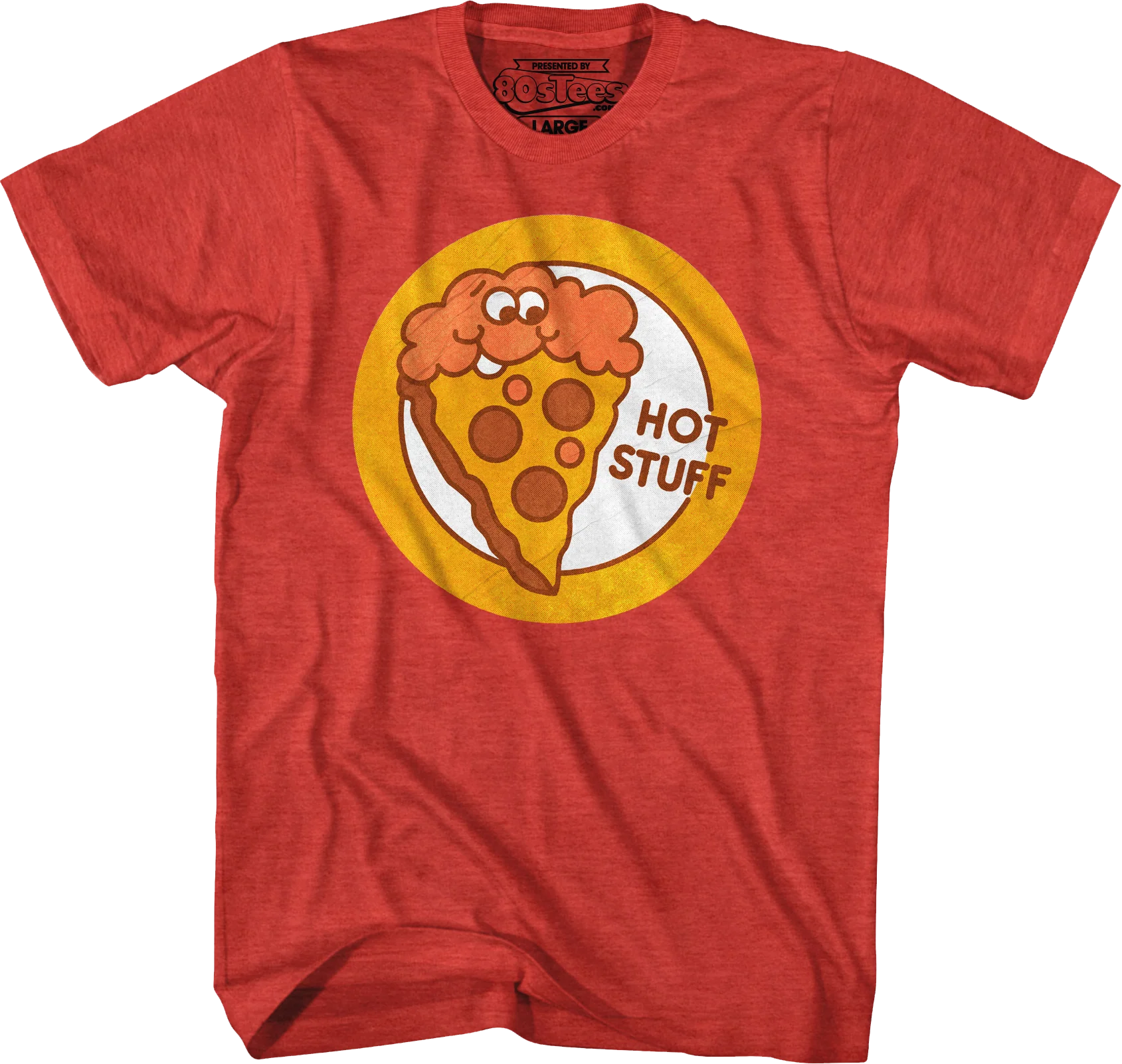 Hot Stuff Pizza Scratch & Sniff Sticker T-Shirt - Image 11