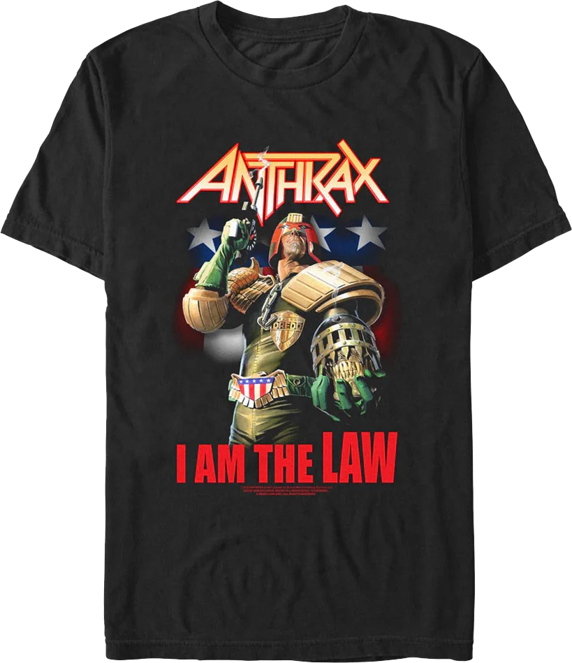I Am The Law Judge Dredd Anthrax T-Shirt