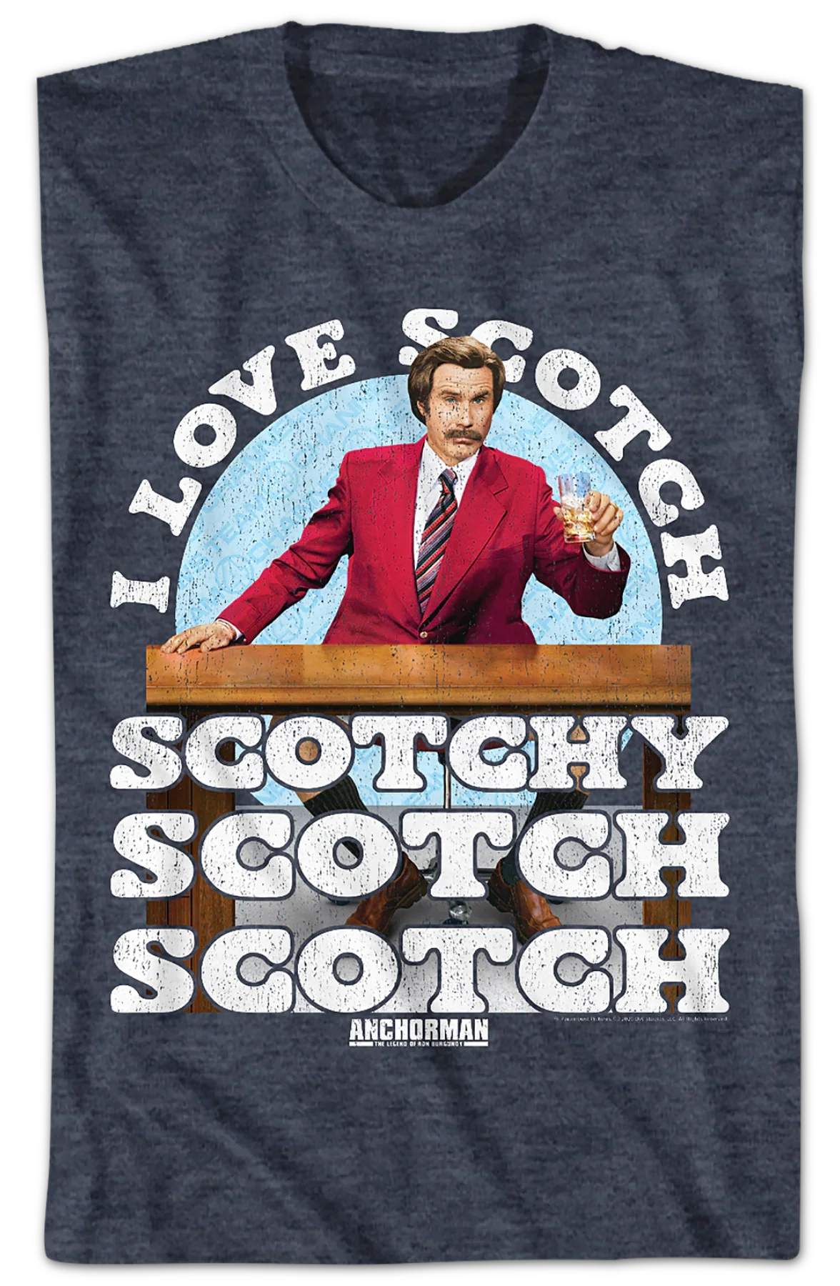 I Love Scotch Anchorman T-Shirt - Image 2