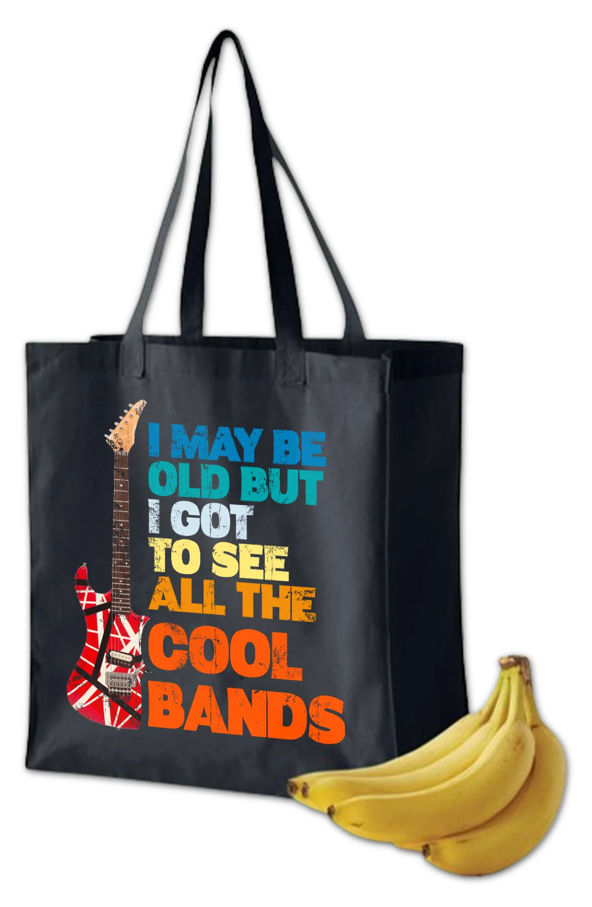 I May Be Old But I Got To See All The Cool Bands Tote Bag - Image 2