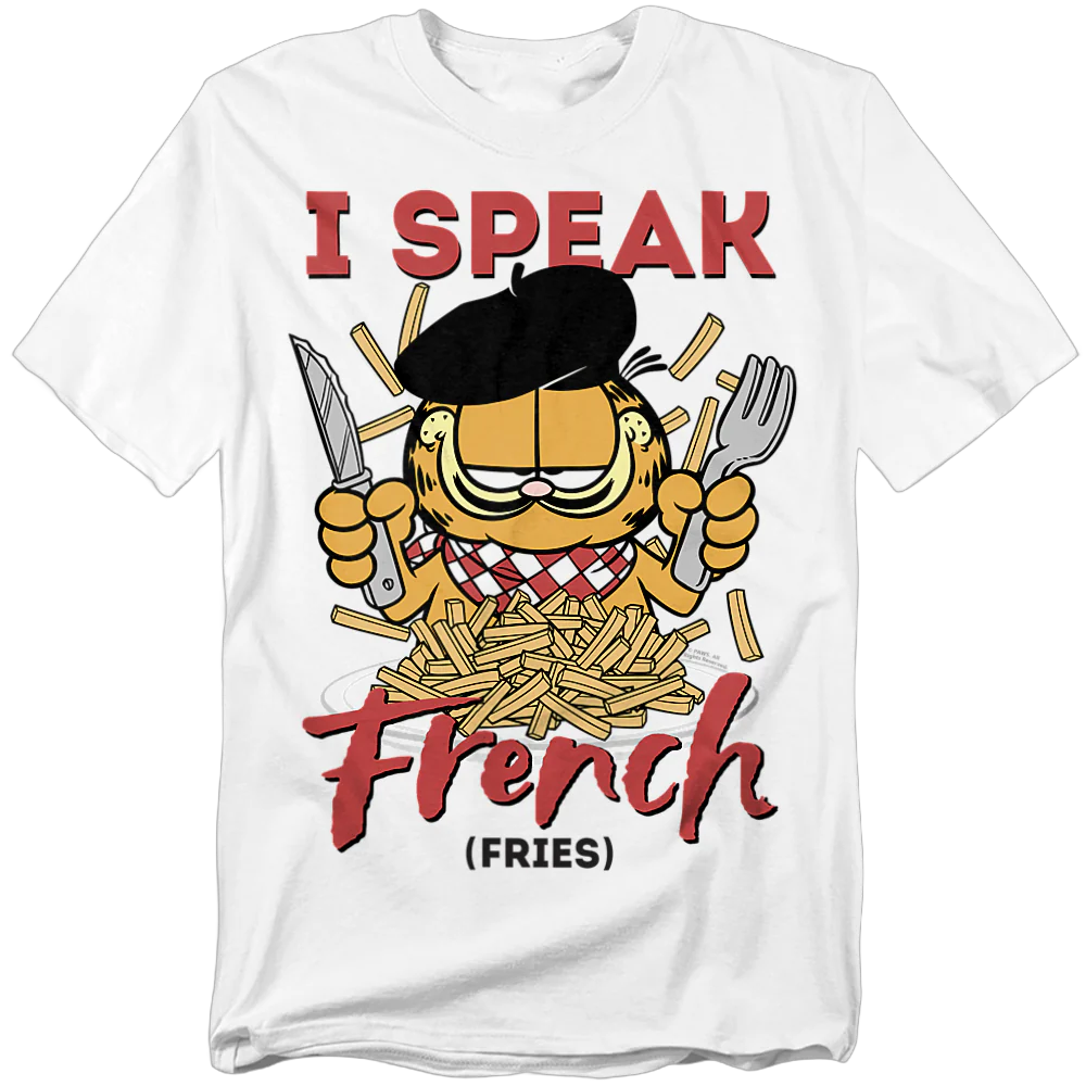 I Speak French Fries Garfield T-Shirt