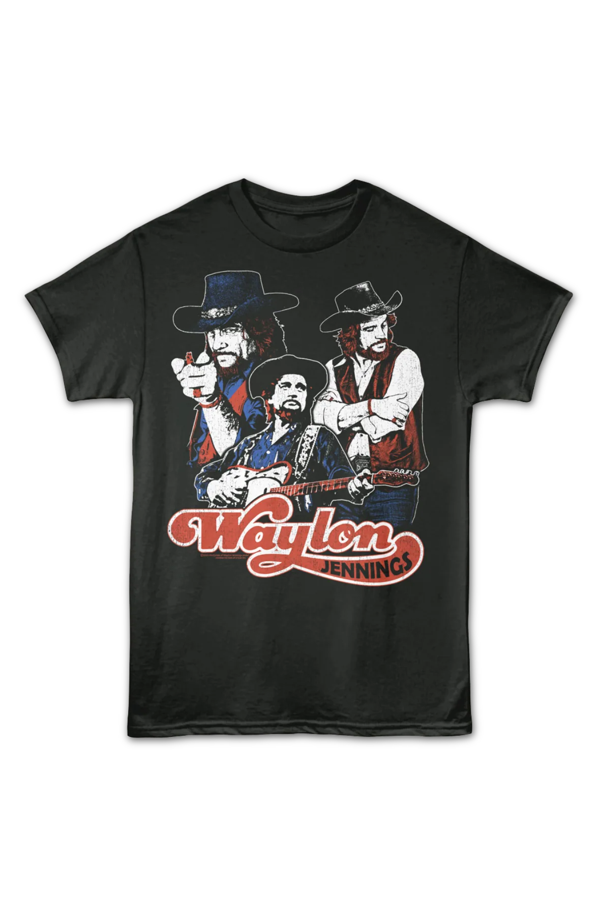 Illustrated Collage Waylon Jennings T-Shirt - Image 2