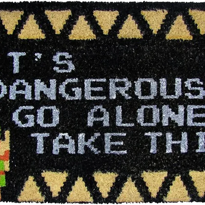 It's Dangerous To Go Alone Legend Of Zelda Doormat