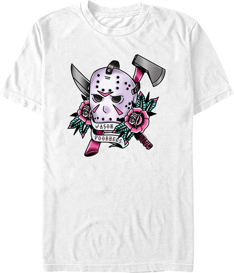 Jason Voorhees Floral Tattoo Friday the 13th T-Shirt