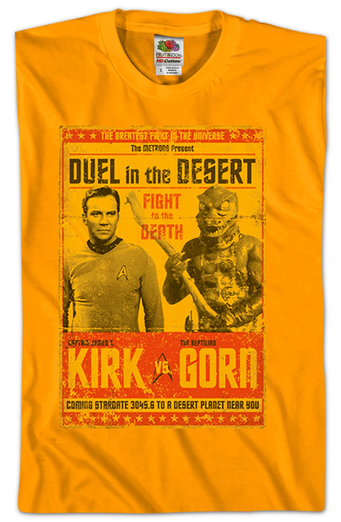 Kirk vs Gorn Star Trek T-Shirt - Image 2
