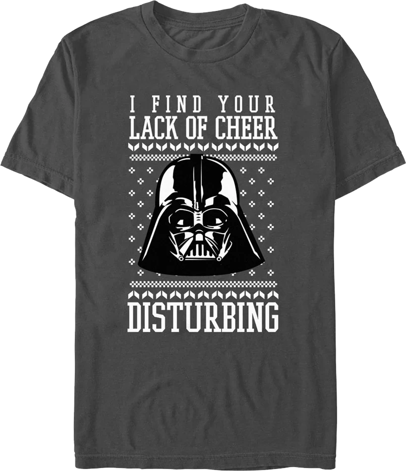 Lack Of Cheer Faux Ugly Christmas Sweater Star Wars T-Shirt