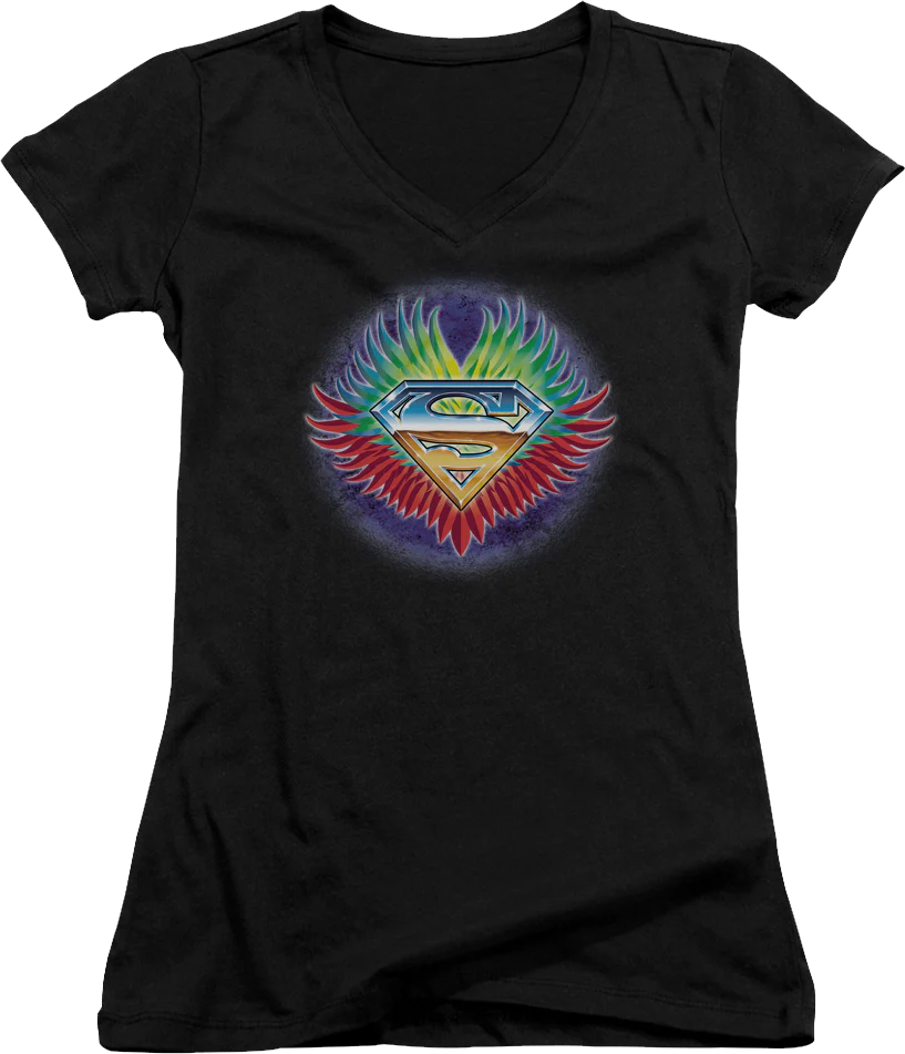 Ladies Don't Stop Believin' In Superman V-Neck Shirt