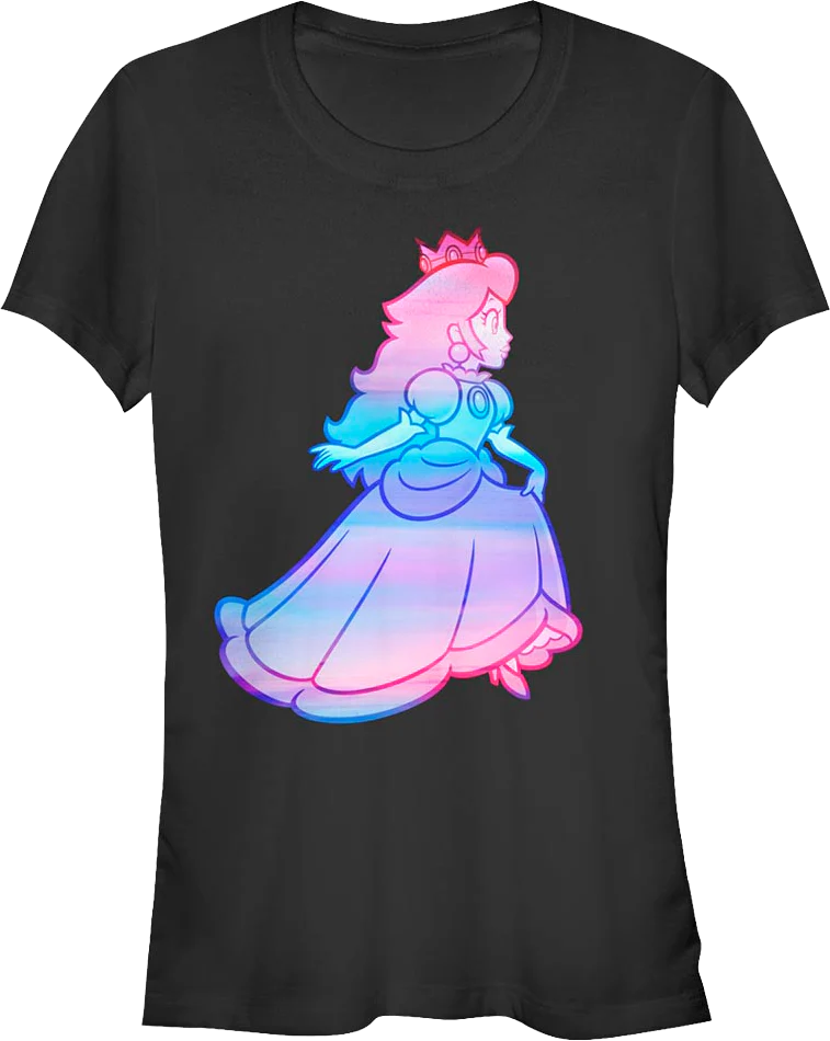 Ladies Watercolor Princess Peach Super Mario Bros. Shirt