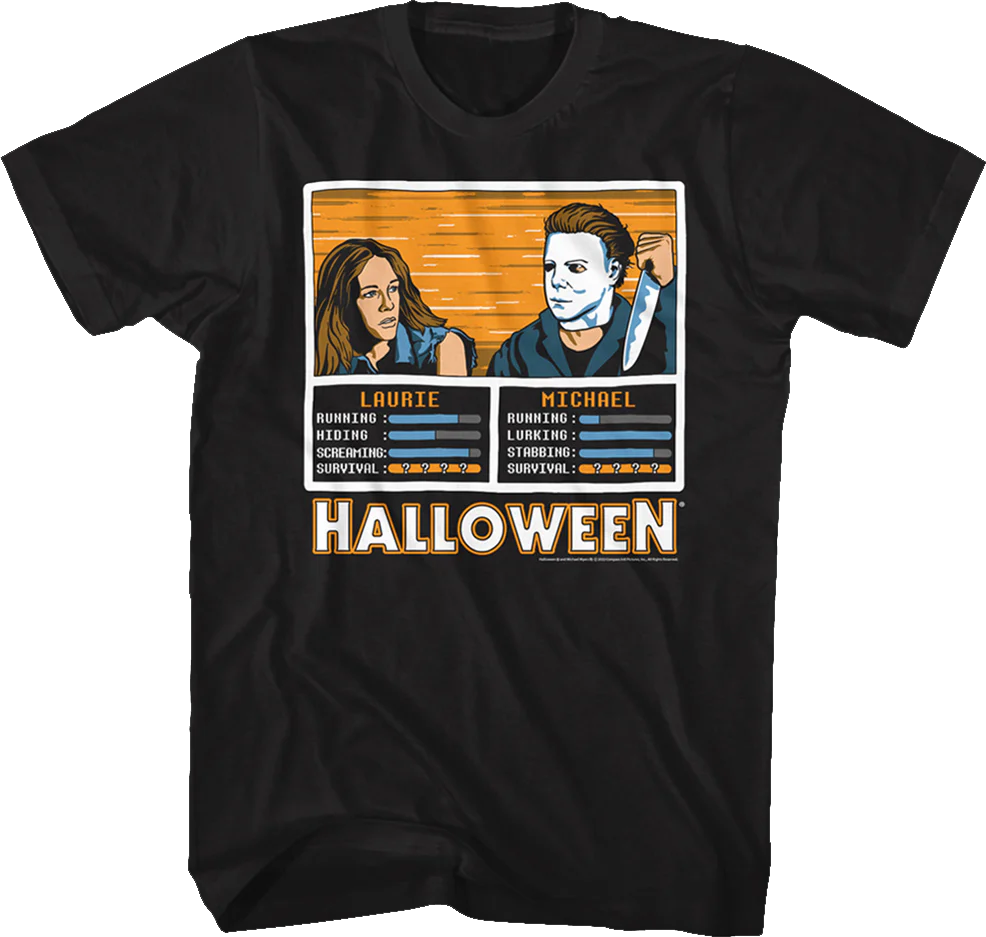 Laurie vs Michael Video Game Halloween T-Shirt