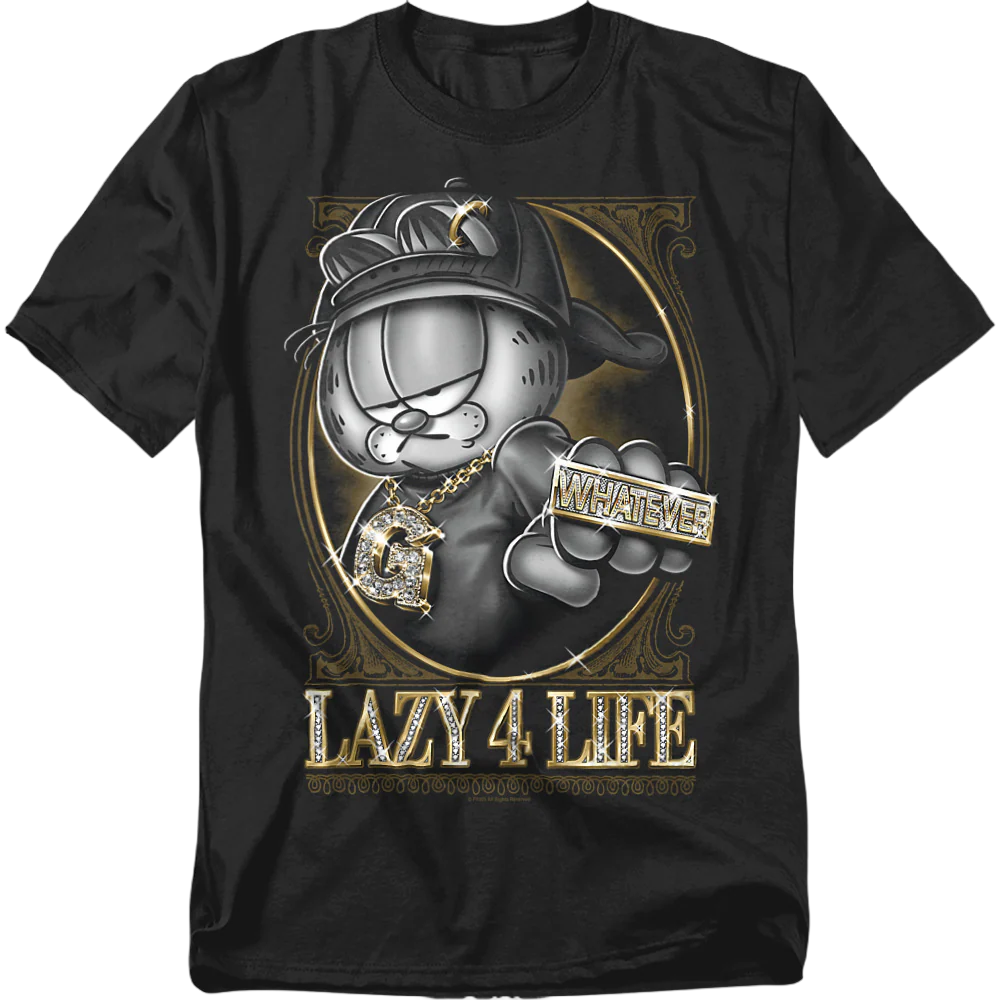Lazy 4 Life Garfield T-Shirt - Image 2