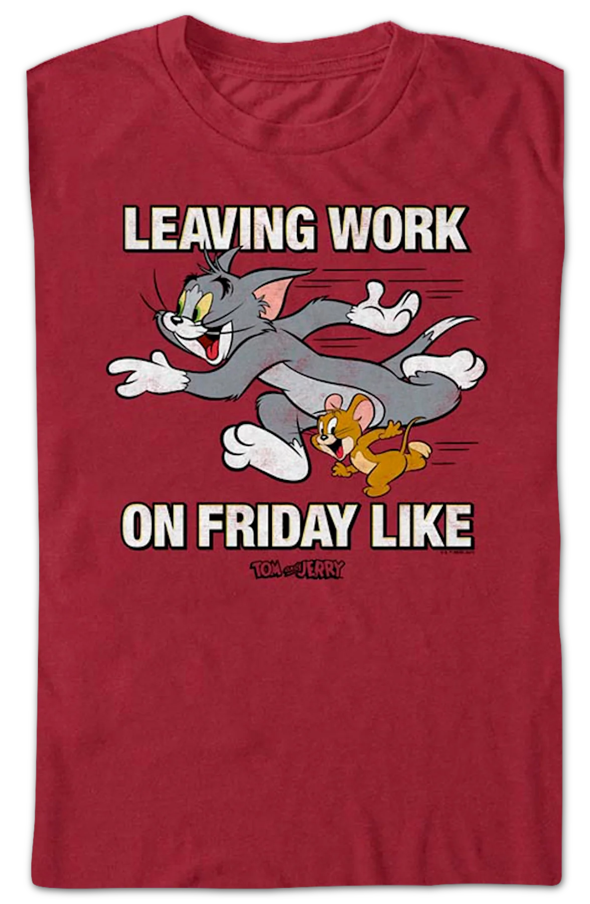 Leaving Work On Friday Tom And Jerry T-Shirt - Image 2