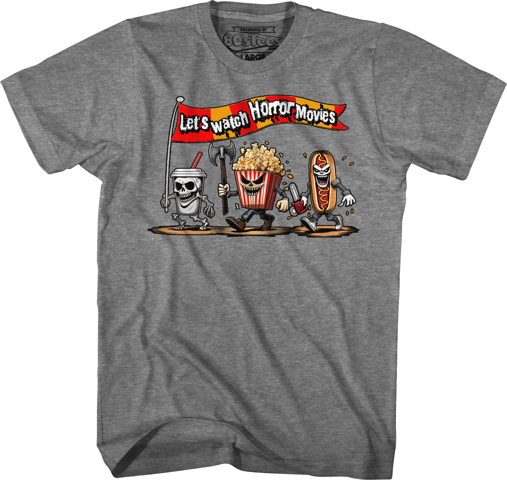 Let's Watch Horror Movies T-Shirt - Image 3