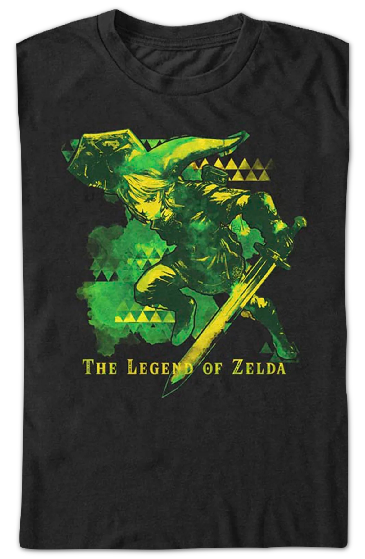 Link Action Pose Legend of Zelda Nintendo T-Shirt - Image 2