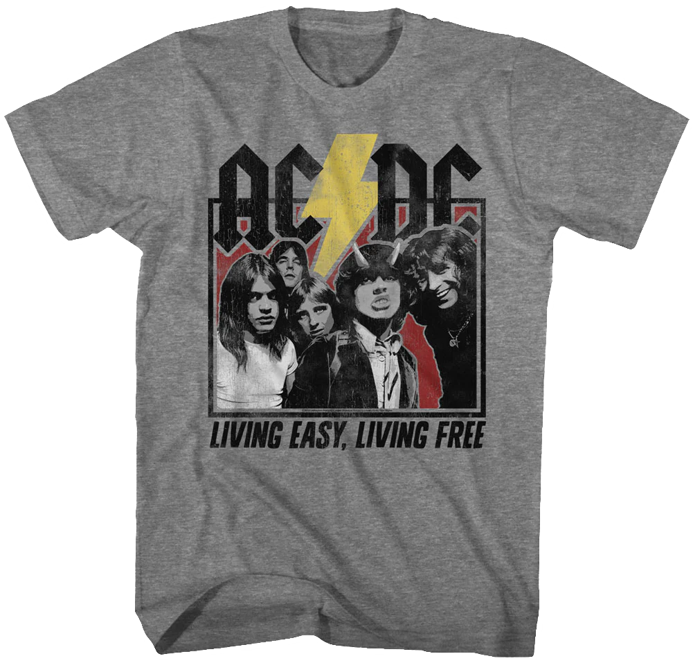 Living Easy Living Free ACDC T-Shirt