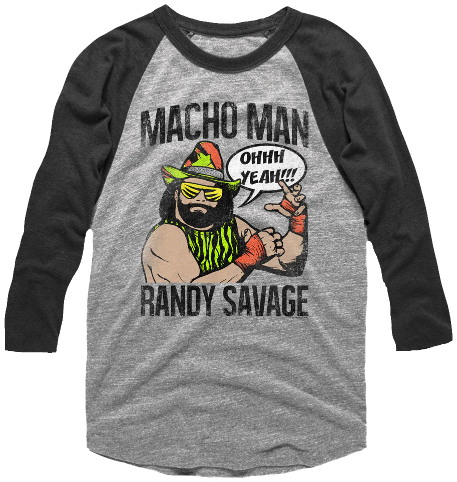 Macho Man Randy Savage Raglan Baseball Shirt