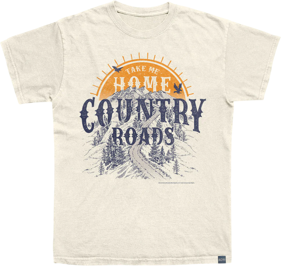 Made In USA Country Roads Sunset John Denver T-Shirt
